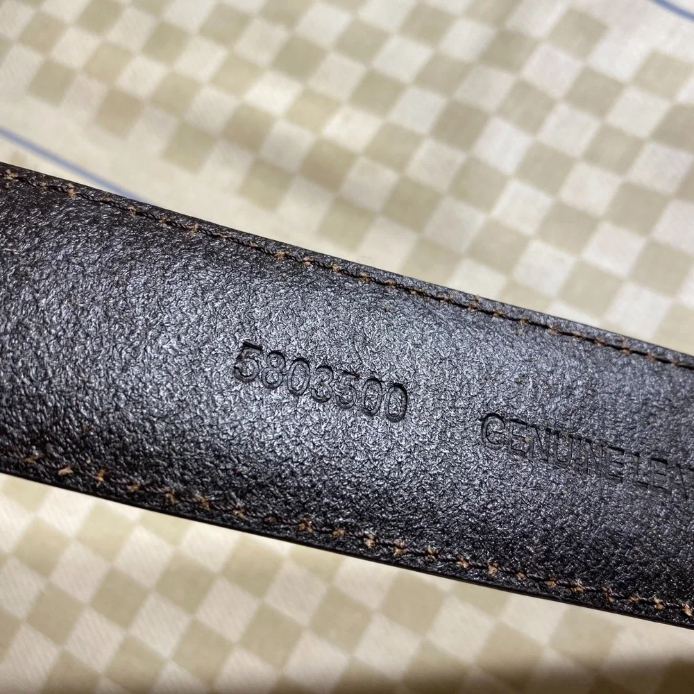 Mens Camo Canvas Belt Genuine Leather Lined Brown Trim Size 36 Hunting Outdoor